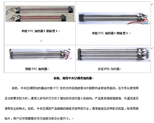 柜機(jī)、商用中央空調(diào)類加熱器